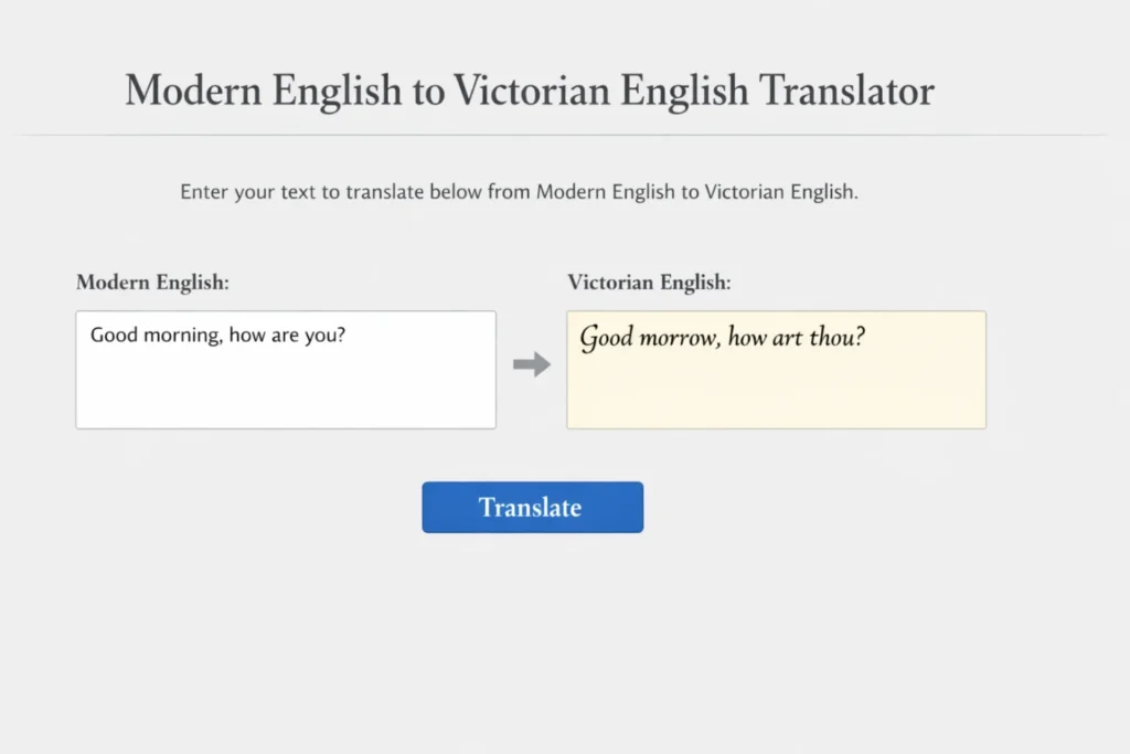 Victorian English Translator 1 Victorian English Translator